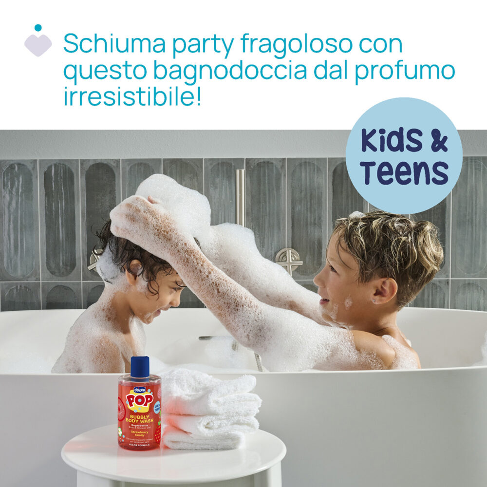 Chicco pop gel douche pétillant fraise bonbon 300ml