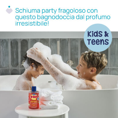 Chicco pop gel douche pétillant fraise bonbon 300ml Chicco pop gel douche pétillant fraise bonbon 300ml