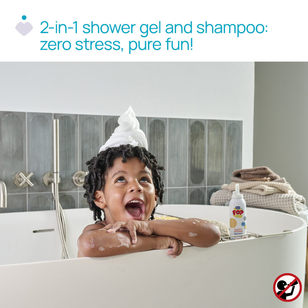 Chicco pop mousse fluffy cheveux et corps vanille 200ml