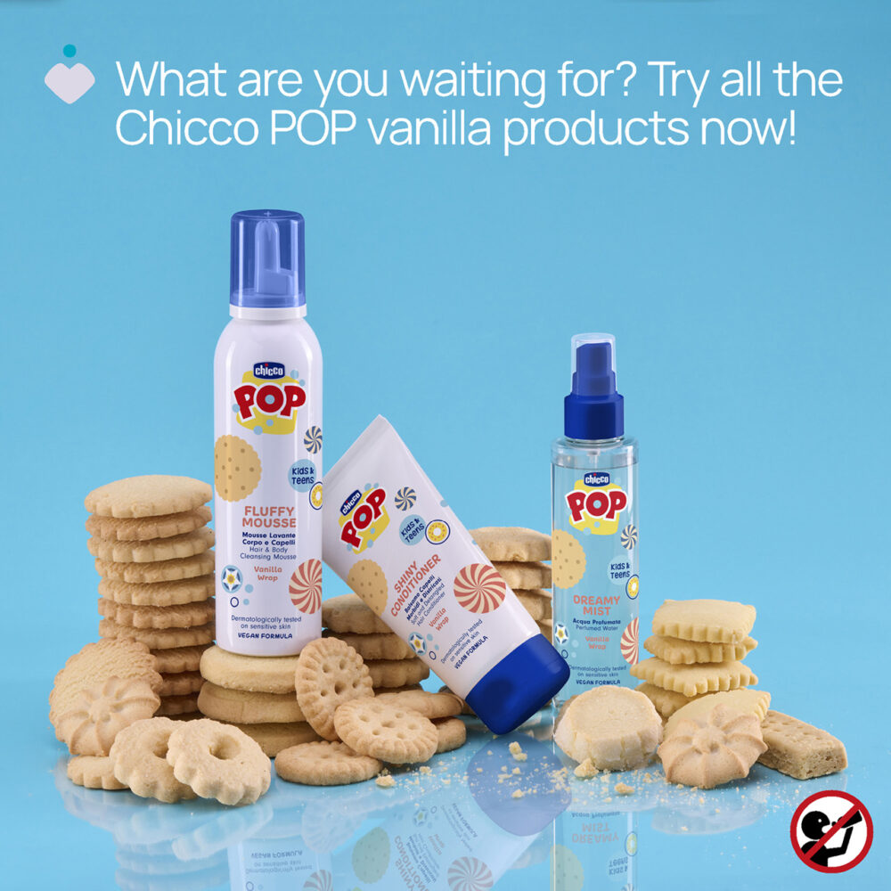 Chicco pop mousse fluffy cheveux et corps vanille 200ml