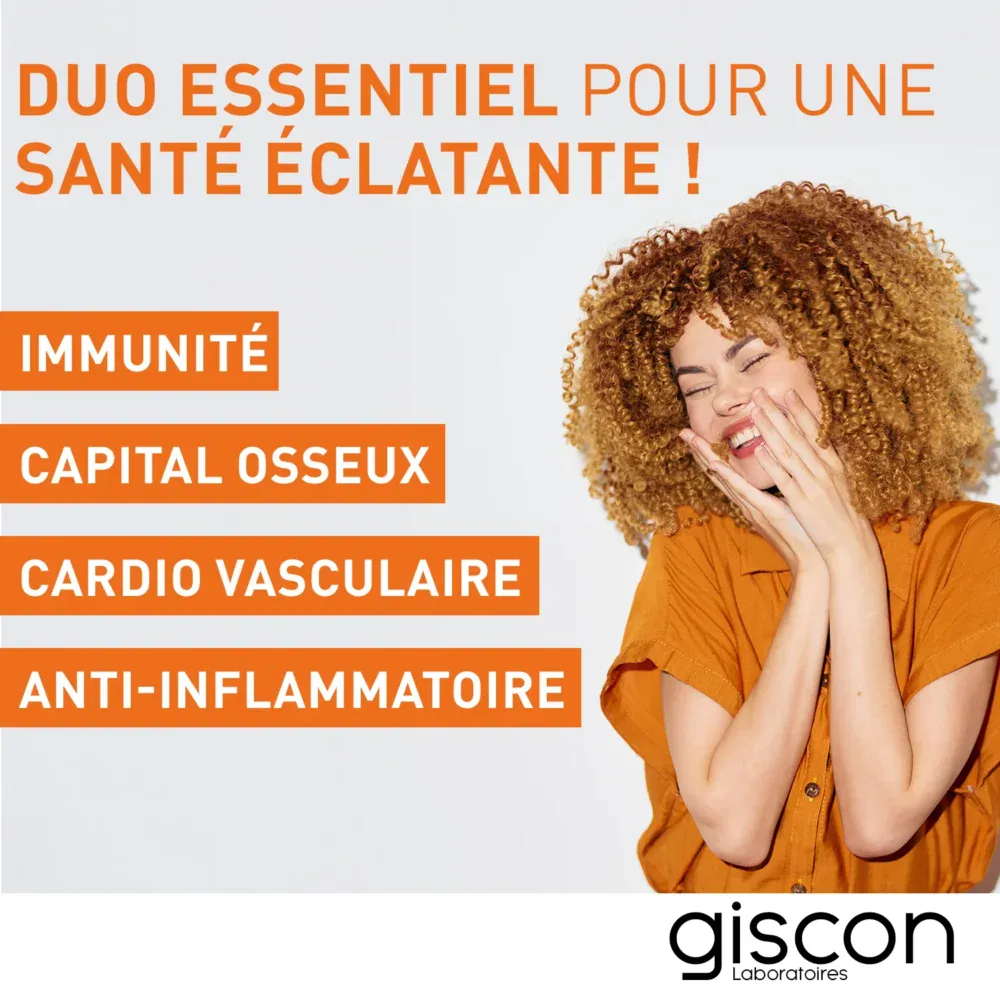 Giscon vitamine d3+k2 30 gélules