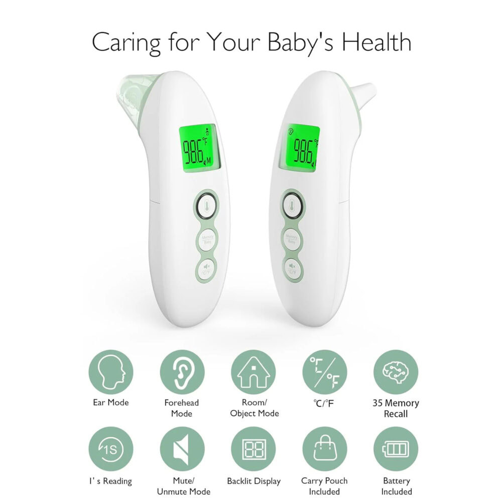 Momcozy thermomètre infrarouge sans contact front et oreille