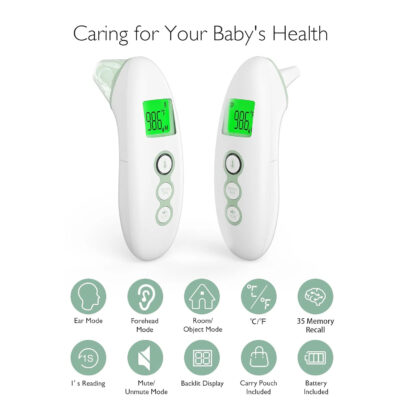 Momcozy thermomètre infrarouge sans contact front et oreille