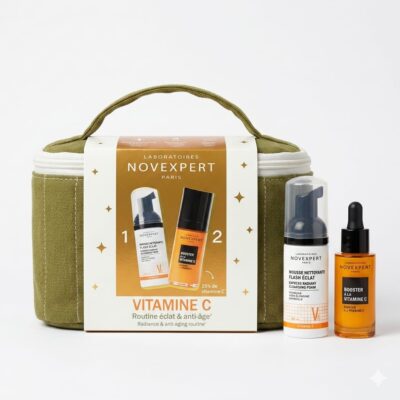 Novexpert Coffret Sérum Booster à la Vitamine C 30ml + Mousse Nettoyante Flash Éclat 40ml (Offerte)