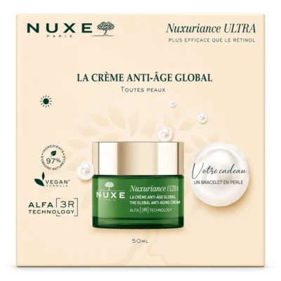 Nuxe Coffret La Creme de Jour Anti Age Global 50ml + Bracelet en Perle Offert
