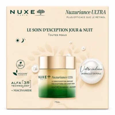 Nuxe Coffret Soin d'Exception Jour et Nuit 75ml + Bracelet en Perle Offert