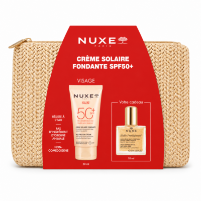 Nuxe Crème Solaire Fondante SPF50+ + Huile Prodigieuse et Trousse Offerte