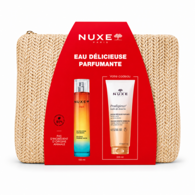 Nuxe Eau Delicieuse Parfumante 100ml + Prodigieux Huile de Douche 200ml et Trousse Offerte