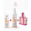 ODA Écran Solaire Teinté Rosé 50ml + Écran Solaire Corps et Visage Invisible Spray 150ml + Sac de Plage Offert