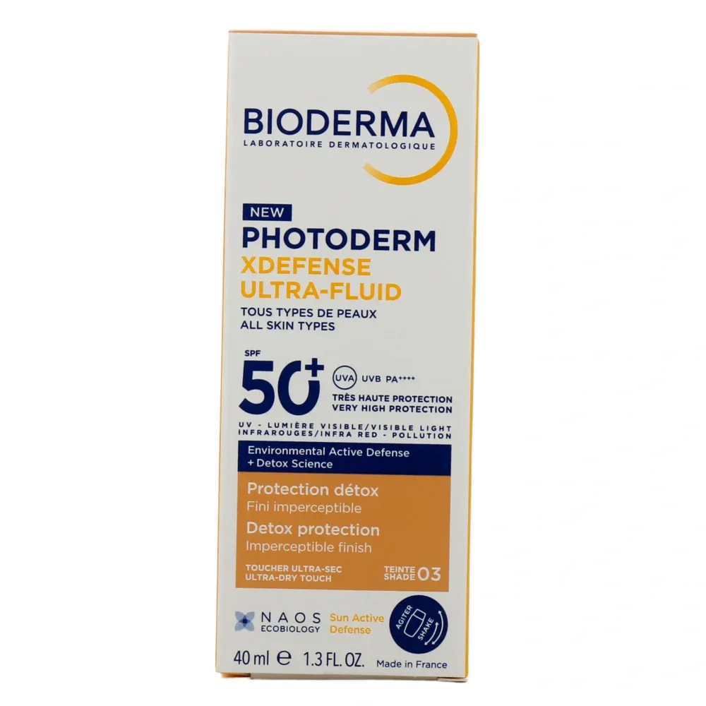 Bioderma photoderm xdefense ultra-fluid spf50+ teinté 40ml - teinte : 03