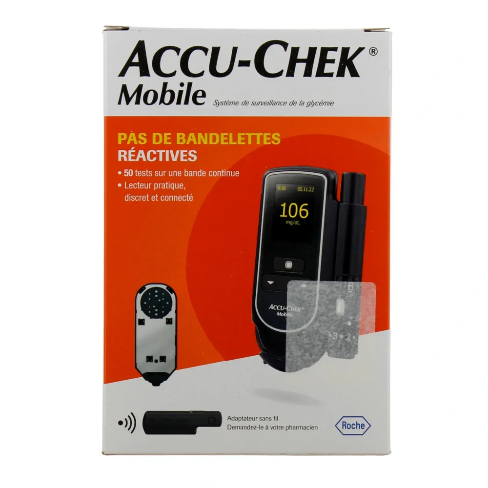 Accu chek mobile lecteur glycémie tout en un + autopiqueur fastclix