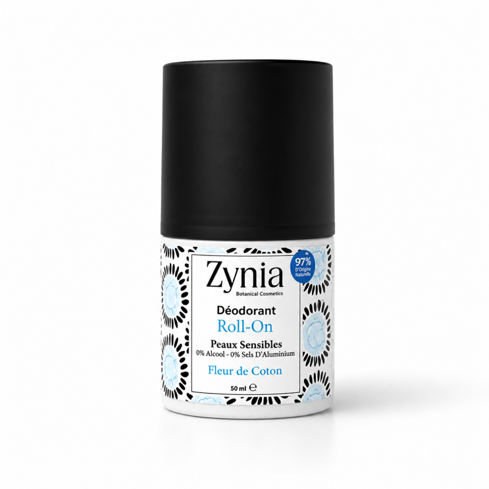 Zynia déodorant roll on fleur de coton 50ml