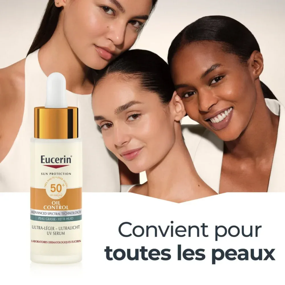 Eucerin sun protection oil control sérum uv ultra-léger spf50+ 30ml