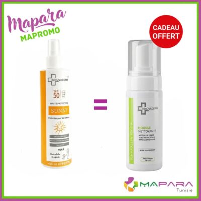 Innovaderm Pack Huile Cheveux SPF50 + Mousse Nettoyante Offerte Peaux Mixtes à Grasses