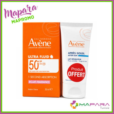Avene Ultra Fluid Éclat Radiance SPF 50+ 50ml + Lait Après-Soleil 50ml Offert