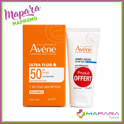 Avene Ultra Fluide Invisible SPF 50+ 50ml + Lait Après-Soleil 50ml Offert