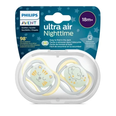 Avent philips sucette ultra air nighttime scf376-01 18+ mois