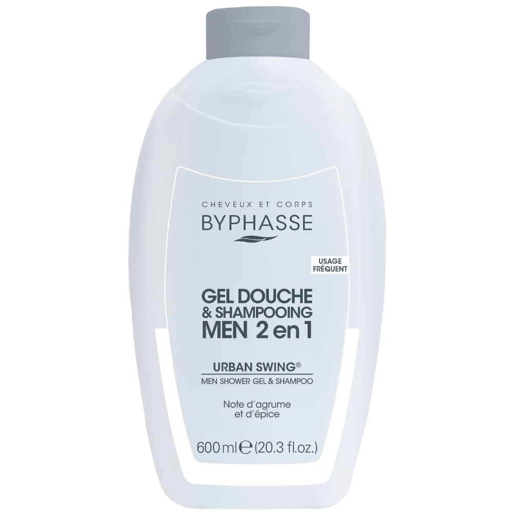 Byphasse Gel Douche et Shampoing Urban Swing Men 2 en 1 600ml