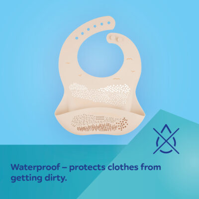 Canpol Bavoir en Silicone pour Bébé avec Poche 51/030 Creme