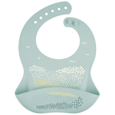 Canpol Bavoir en Silicone pour Bébé avec Poche 51/030 Vert