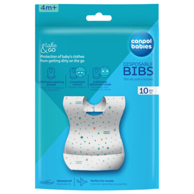 Canpol Bavoirs Jetables Imperméables avec Poche 1/800 lot de 10