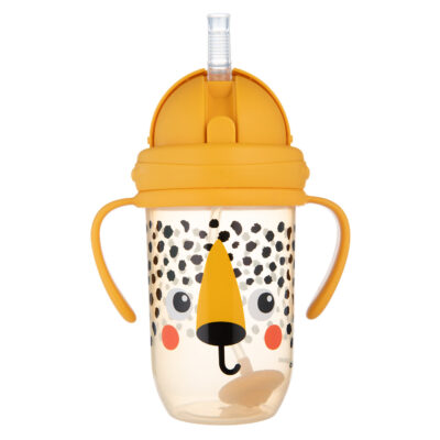 Canpol Gobelet Anti-Fuites Guépard avec Paille Lestée 56/617 270ml