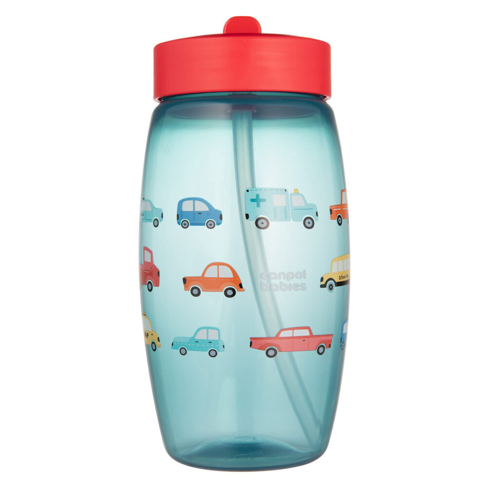 Canpol gobelet de sport pour bébés avec bec pliable cars 400ml