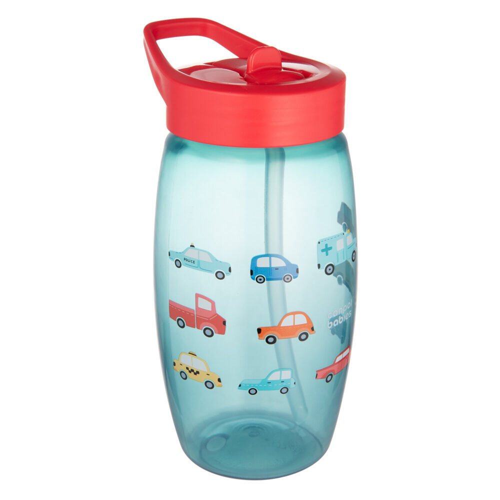 Canpol gobelet de sport pour bébés avec bec pliable cars 400ml