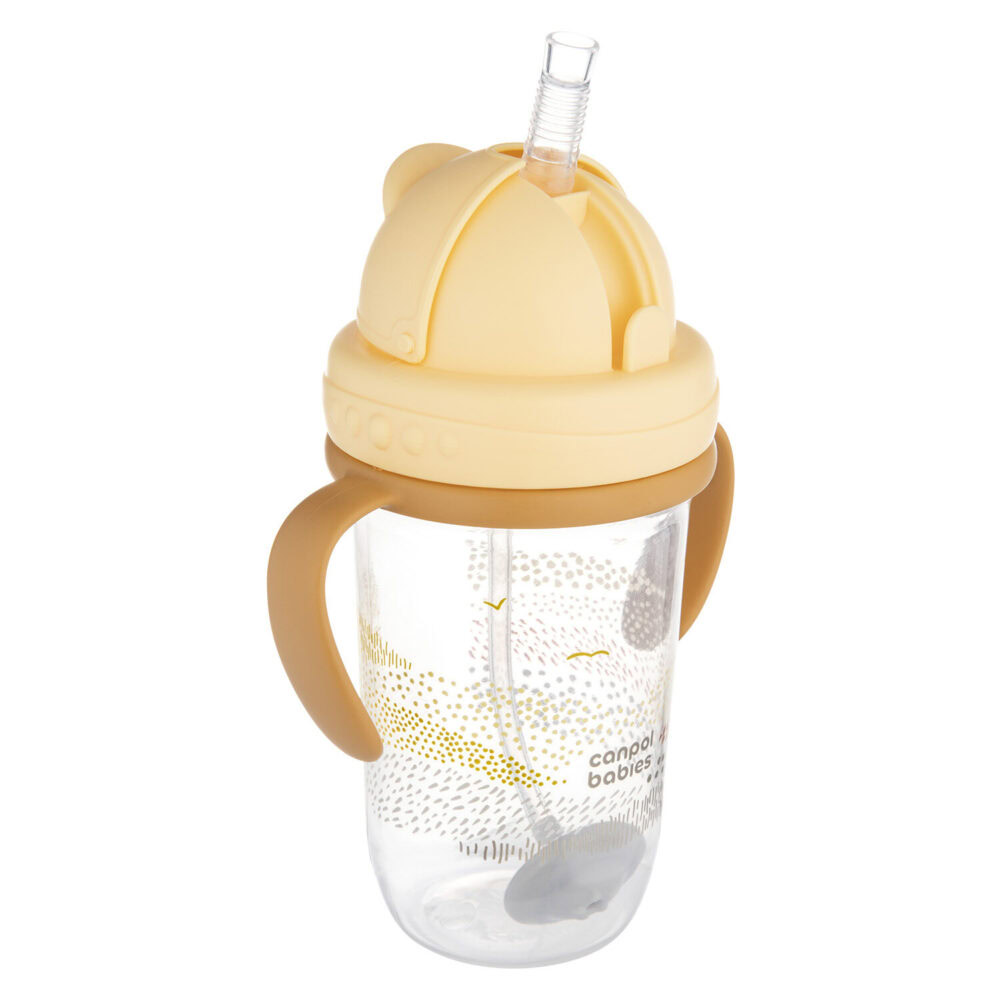 Canpol tasse anti fuites avec paille 56/620_bei 270ml