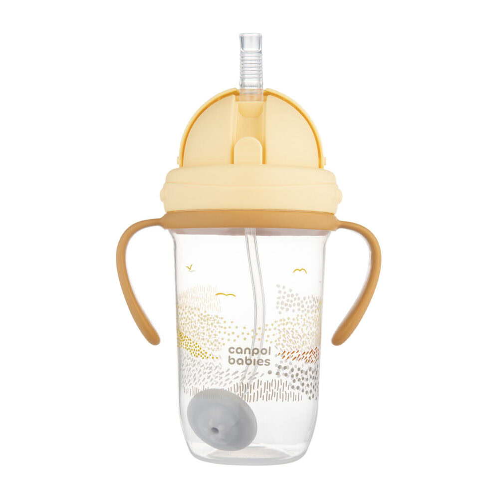 Canpol tasse anti fuites avec paille 56/620_bei 270ml