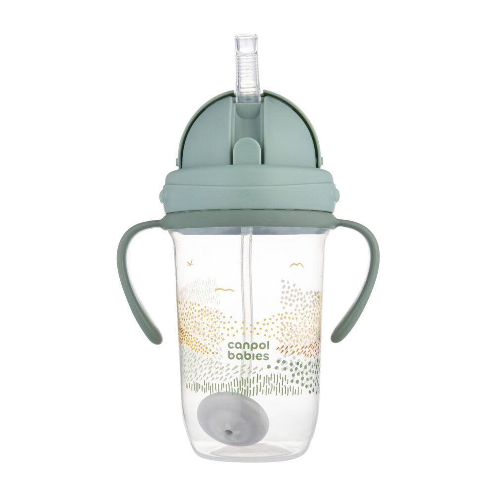 Canpol tasse anti fuites avec paille 56/620_gre 270ml