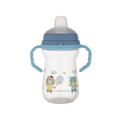 Canpol Tasse Bébé avec Bec en Silicone FirstCup 56/613_blu 250ml