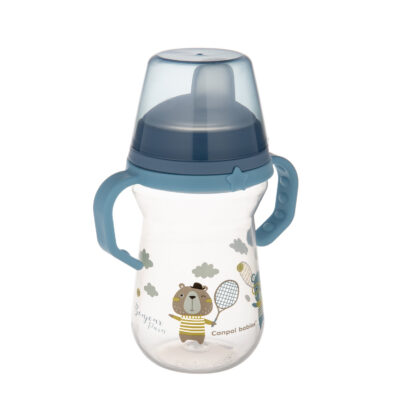 Canpol tasse bébé avec bec en silicone firstcup 56/613_blu 250ml