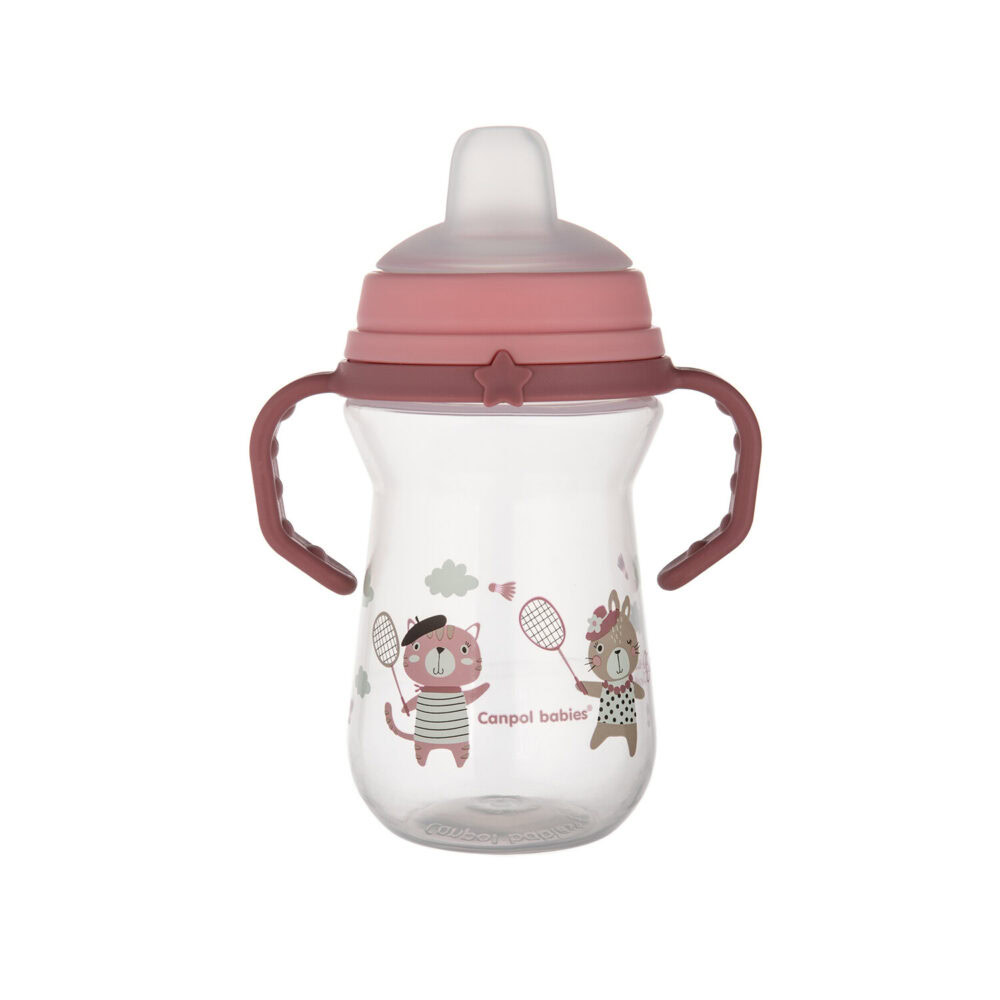 Canpol tasse bébé avec bec en silicone firstcup 56/613_pin 250ml