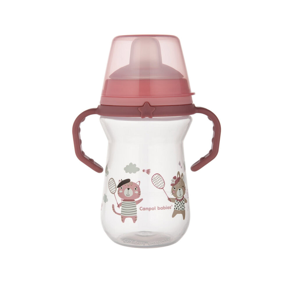 Canpol tasse bébé avec bec en silicone firstcup 56/613_pin 250ml