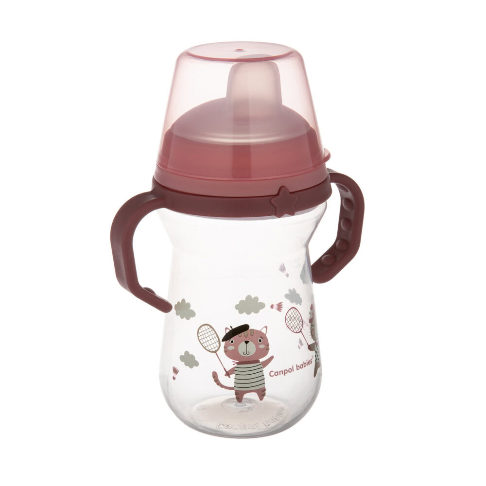 Canpol tasse bébé avec bec en silicone firstcup 56/613_pin 250ml