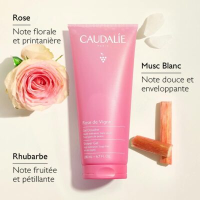 Caudalie gel douche rose de vigne 200ml Caudalie gel douche rose de vigne 200ml