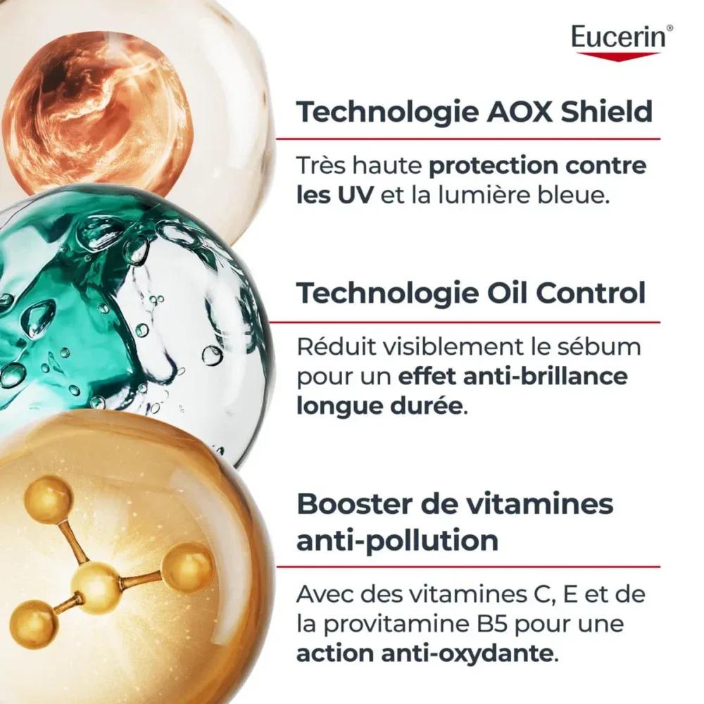 Eucerin sun protection oil control sérum uv ultra-léger spf50+ 30ml