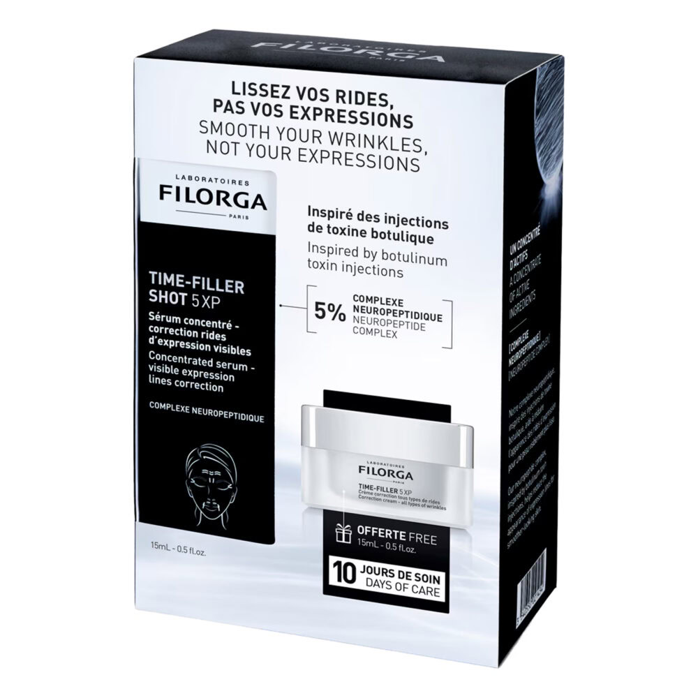 Filorga coffret time filler shot 5xp serum concentre 15ml + time filler 5xp creme de jour 15ml (offert)