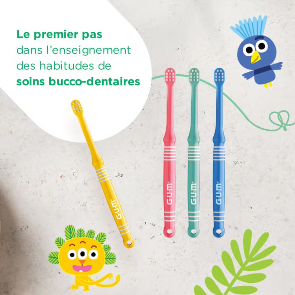 Gum brosse à dents soft baby 0 mois et + couleur : menthe 213