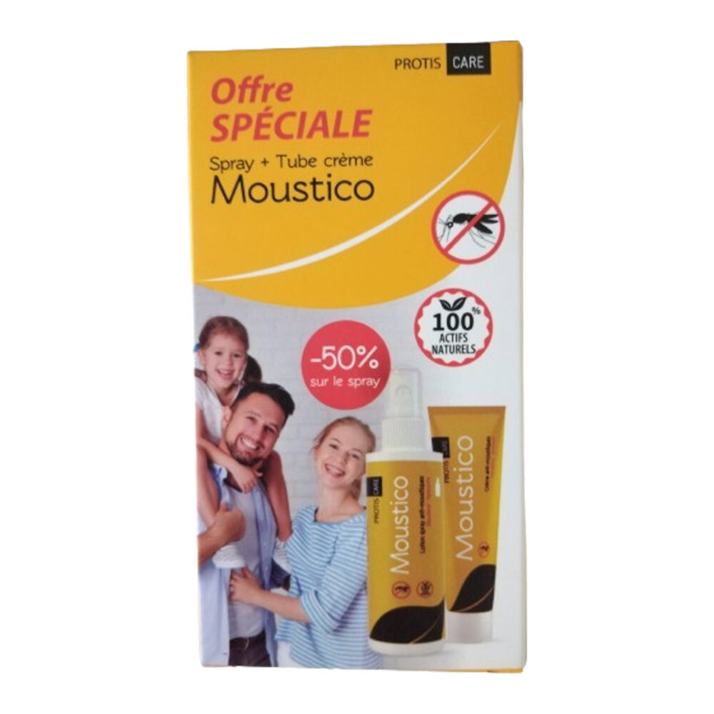 Protis coffret moustico creme 40gr et spray moustico 100ml -50%