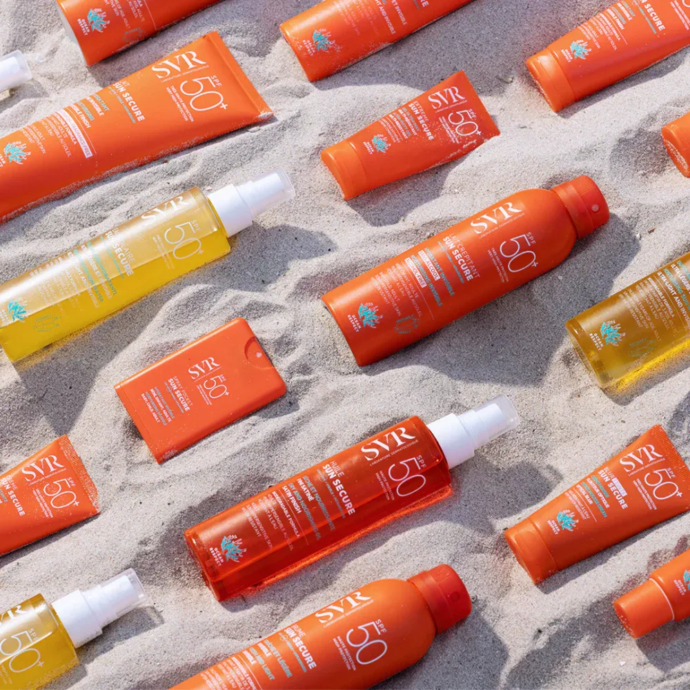 Svr sun secure glow eau solaire pailletée spf50+ 100ml