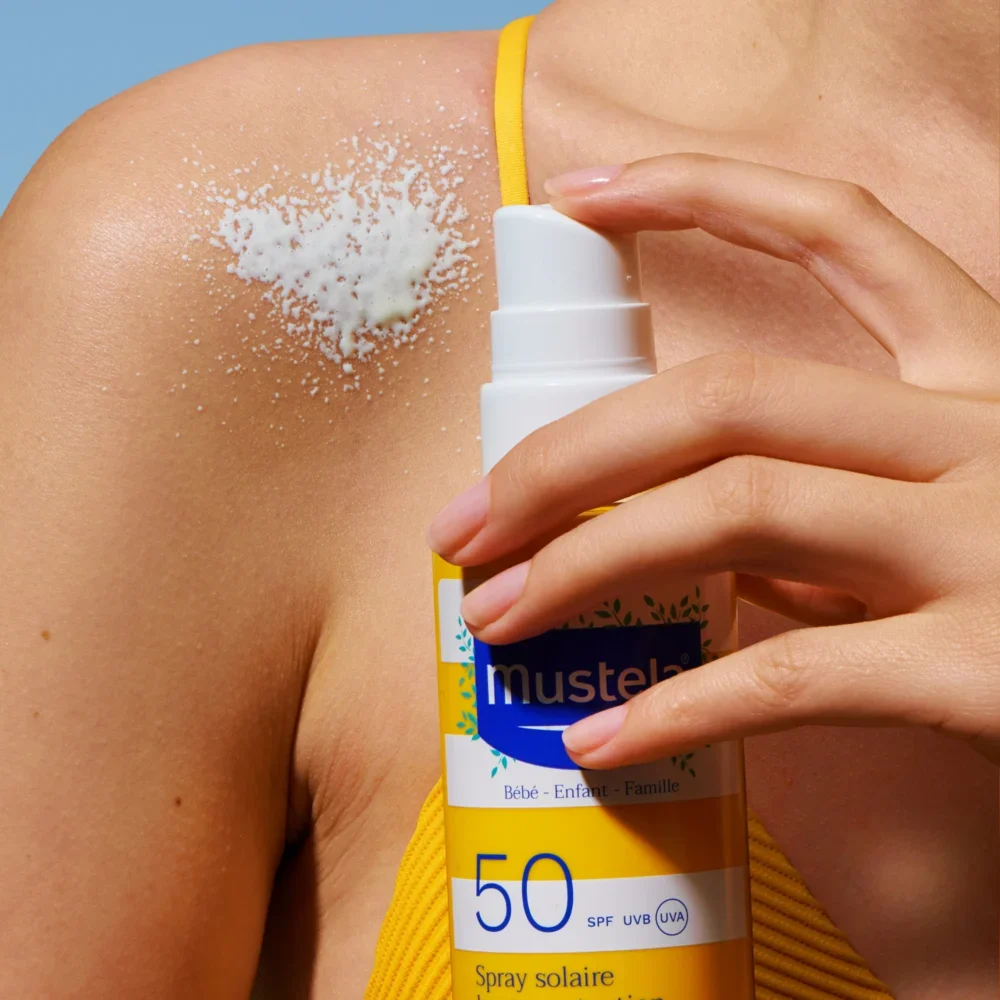 Mustela spray solaire haute protection bébé-enfant-famille spf50 200ml