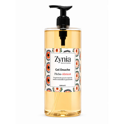Zynia Gel Douche Pêche Abricot 1L