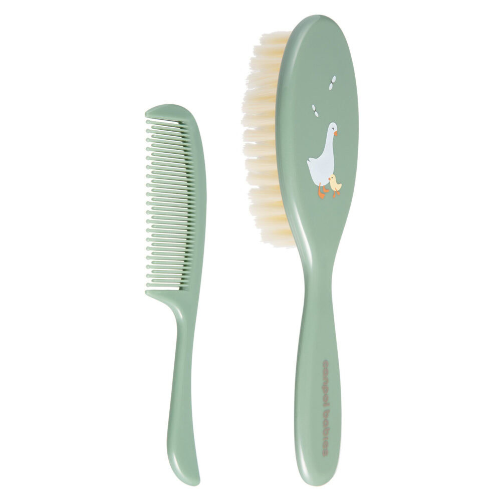 Canpol brosse et peigne pour bébés à poils doux, couleur oie 2/417