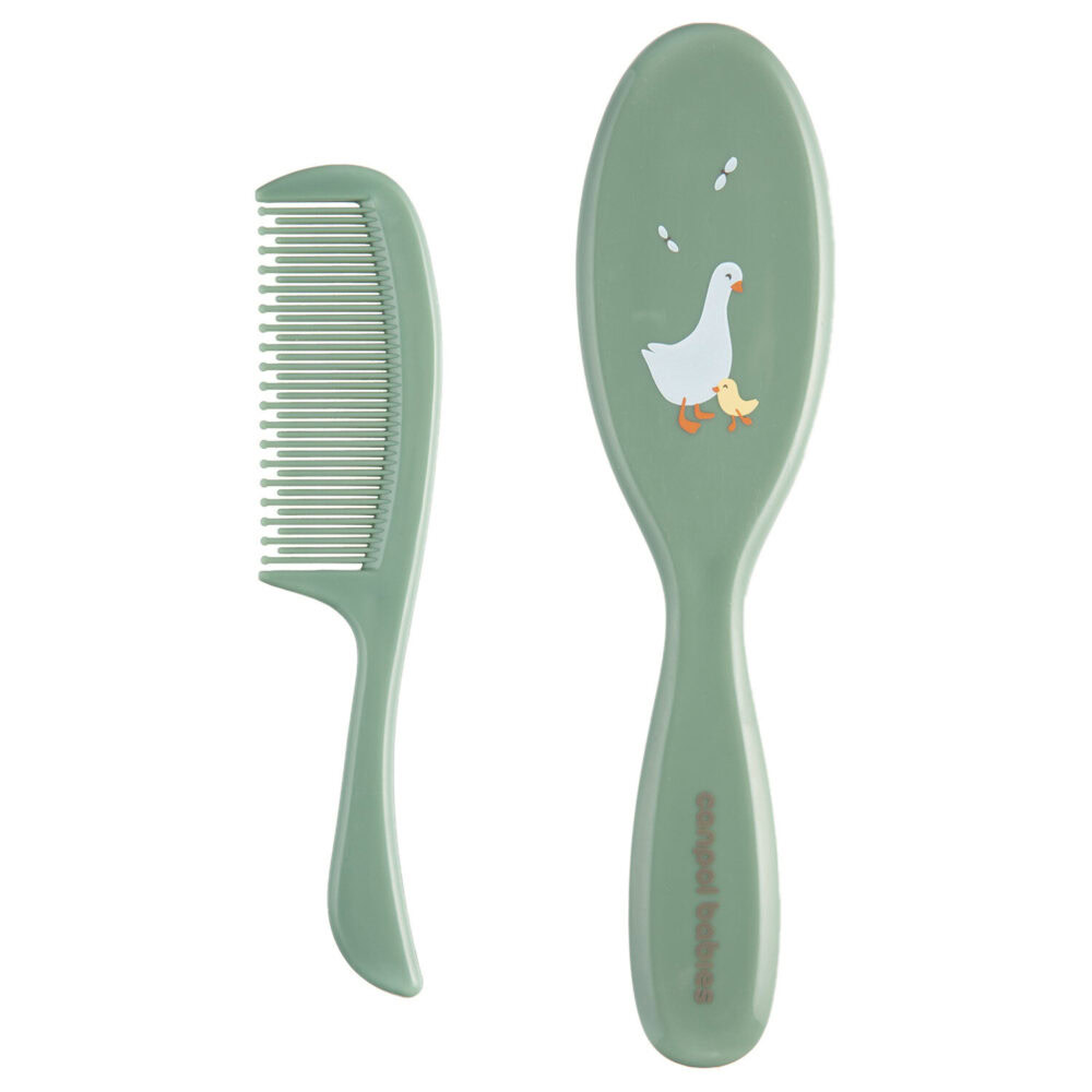 Canpol brosse et peigne pour bébés à poils doux, couleur oie 2/417