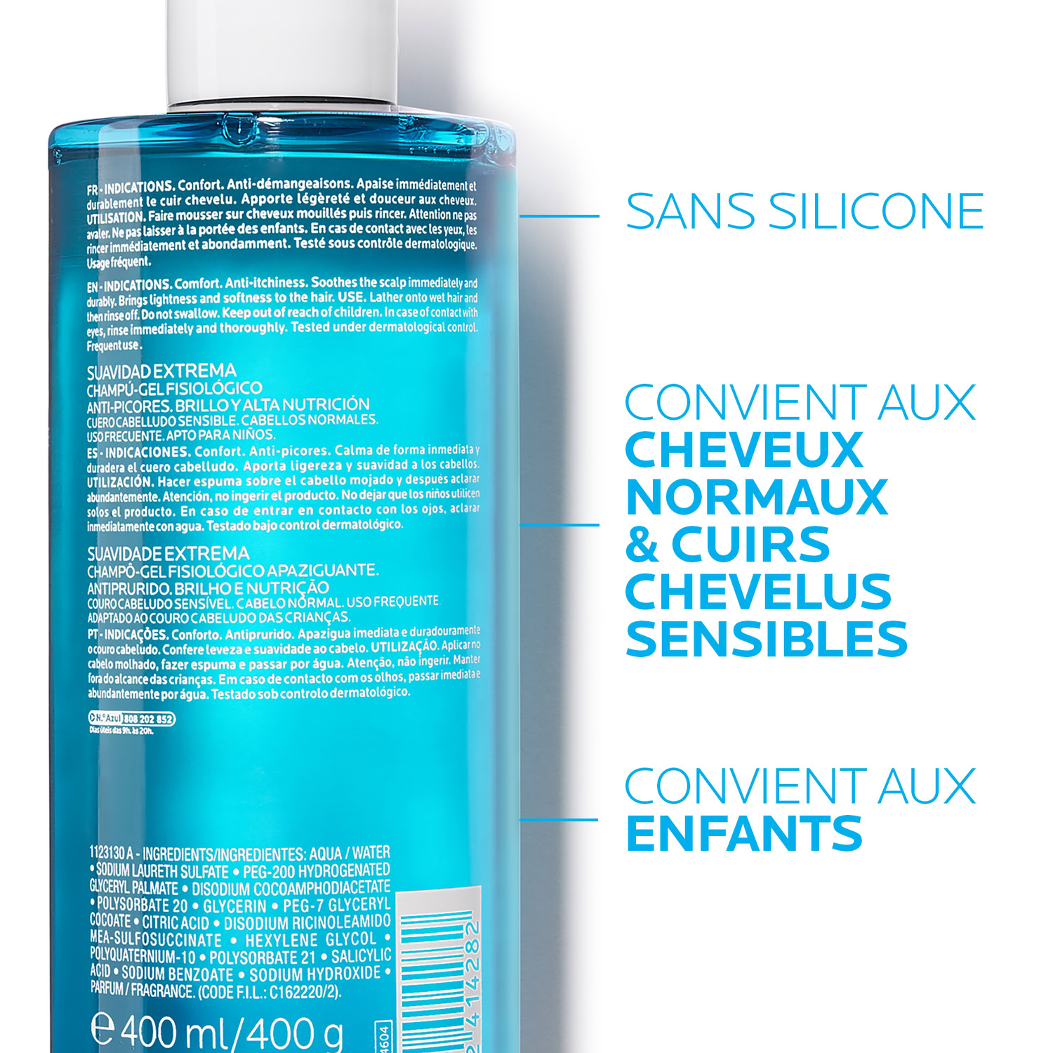 La roche posay kerium doux extreme shampoing-gel physiologique 400ml La roche posay kerium doux extreme shampoing-gel physiologique 400ml