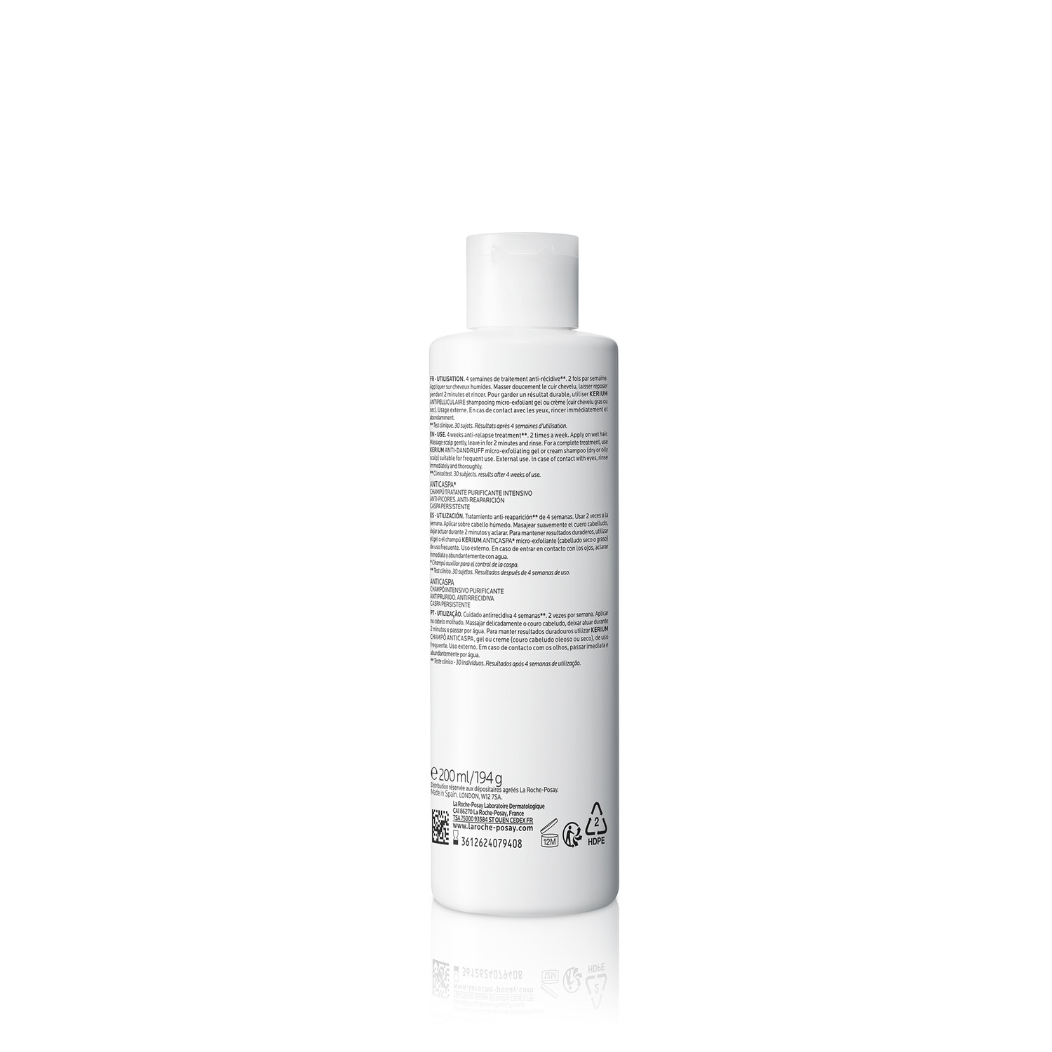 La roche posay kerium ds shampoing traitant antipelliculaire purifiant intensif 200ml La roche posay kerium ds shampoing traitant antipelliculaire purifiant intensif 200ml