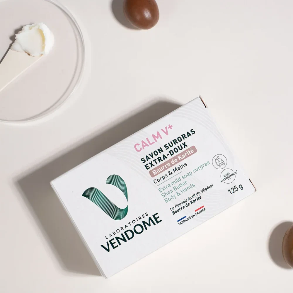 Vendôme calmv+ savon surgras extra-doux karité 125g