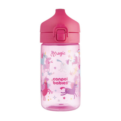 Canpol Gourde Junior Rose pour Enfants de 2 ans et demi et plus 400ml